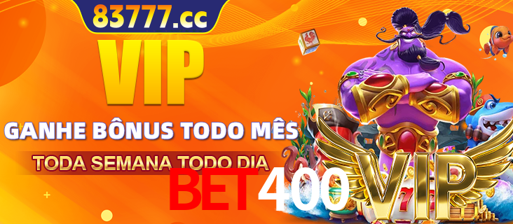 Banner promocional do BET400 oferecendo 100% de recompensas adicionais contínuas para quem fizer o login diário (Daily sign-in), com um mascote de coelho.